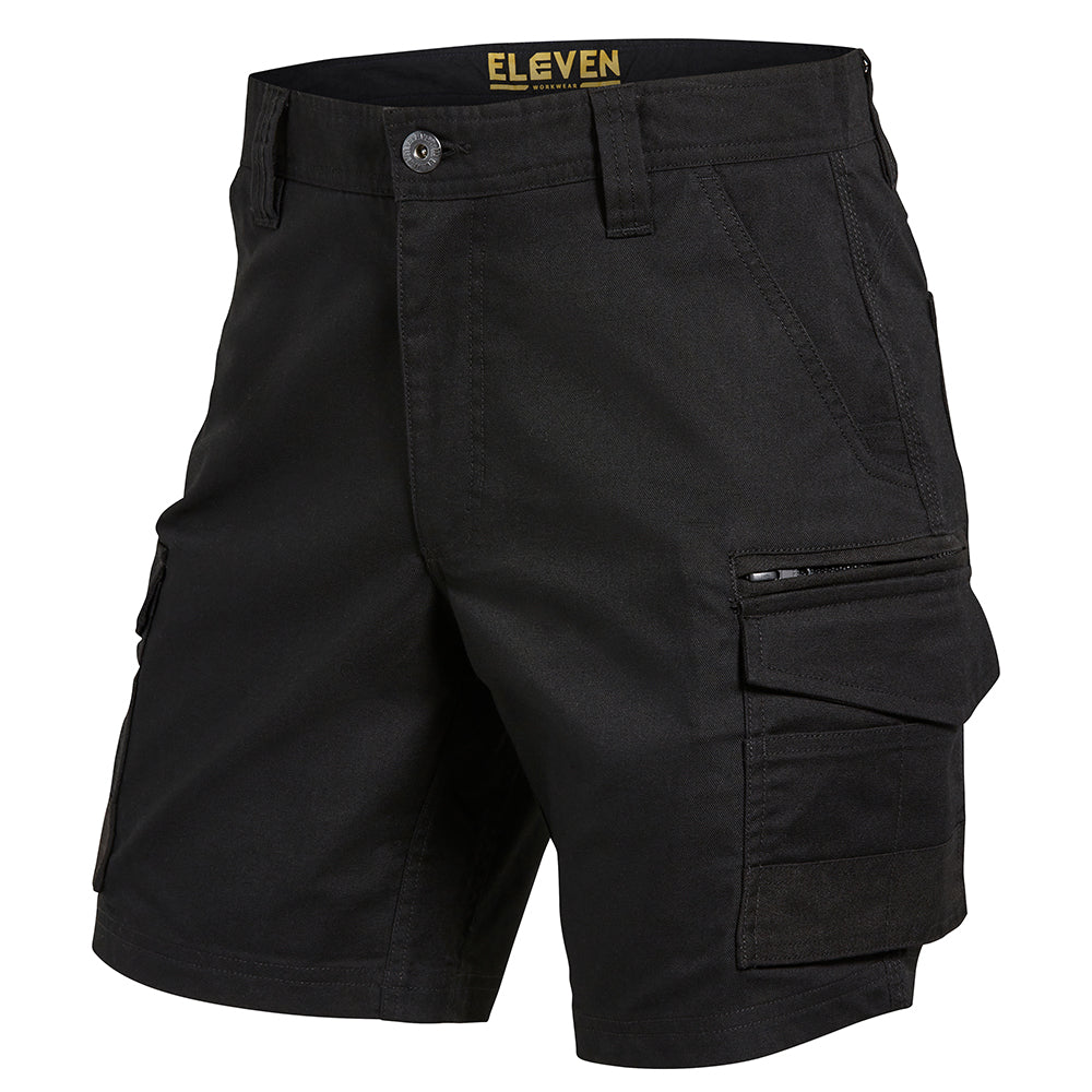 Eleven Workwear Contrast Panel Short - Black/Black